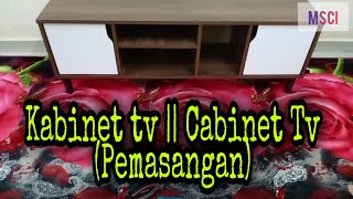 DIY Kabinet Tv ll Cabinet TV pemasangan [upl. by Ynots]