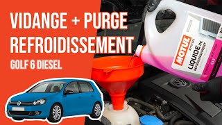 Comment Vidanger et Purger son Circuit de Liquide de Refroidissement Golf 6 16 TDI 🚗 [upl. by Beard]