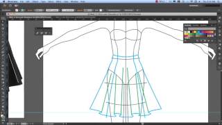 Creating a simple flared skirt in Adobe Illustrator [upl. by Novaat886]