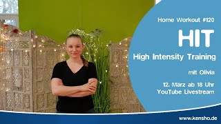 Home Workout 120 HIT  High Intensity Workout mit Olivia  ohne Geräte  60 min [upl. by Rayham471]