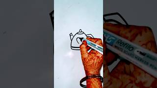 Tea pot drawing for kids howtodraw kidsdrawing shorts ​⁠PalakEducationArts [upl. by Demona]