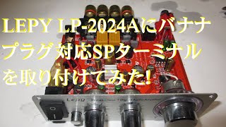 LEPY LP2024Aにバナナプラグ対応SPターミナルを取り付けてみた [upl. by Daren159]