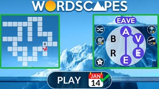 WORDSCAPES Daily Puzzle January 14 2023 [upl. by Ierbua726]