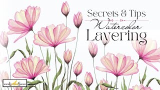 ATTENTION BEGINNERS Easy Watercolor Flowers Secrets and Tips to Painting Transparent Layers [upl. by Anyt422]