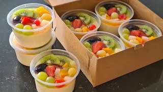 Membuat Puding Sutra Cocktail super lembut dan enak Ide jualan dessert laris manis [upl. by Riba]