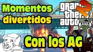 GTA V  Momentos Random con los AG Helicopteros camion tonka y mi mamá [upl. by Mlehliw]