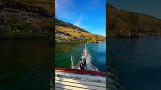 Switzerland beautiful place switzerland bsg ship bielersee lake treelake holiday travel [upl. by Edholm]