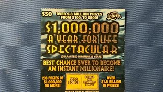 1000000 A YEAR FOR LIFE SPECTACULAR SCRATCH OFF WINNER FROM THE FLORIDA LOTTERY [upl. by Virg]