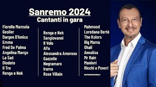 FESTIVAL DI SANREMO 2024 I 30 CANTANTI IN GARA  TANTI BIG  TITOLI BRANI CANZONI [upl. by Asreht483]