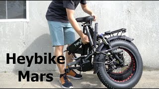 Heybike Mars Electric Bike  Folding amp Unfolding [upl. by Enorahs]