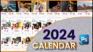 Wall Calendar 2024 Free Psd Templates  Free 2024 Calendar PSD Templates [upl. by Savil282]