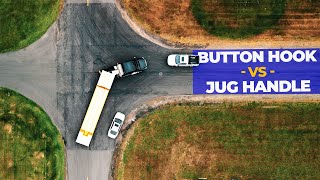 Button Hook Vs Jug Handle Turn  Trucking Techniques [upl. by Rafat]