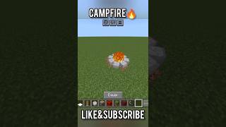 Minecraft Realistic Campfire 🔥 shorts [upl. by Namrej]