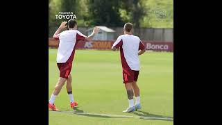 AS Roma training 💛❤️ 25092024 football asroma roma seriea calcio asroma ToyotaItalia [upl. by Ecinreb122]