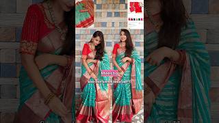 Saree and stitched blouse part11 meeshopattsarees meeshobridalsarees sareewithstitchedblouse [upl. by Bille]