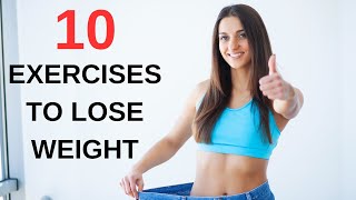 🔥10 Simple Exercises To Lose Weight At Home [upl. by Haek]