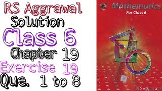 Three Dimensional shapes  Class 6 Exercise 19 Question 1 to 8  Rs Aggarwal  mdsirmaths [upl. by Ardra]