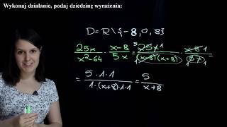 Mnożenie i dzielenie wyrażeń wymiernych ułamków algebraicznych [upl. by Marva734]