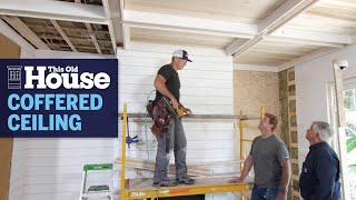 How to Install a Coffered Ceiling  This Old House [upl. by Adnirim]