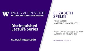 Allen School Distinguished Lecture Elizabeth Spelke Harvard [upl. by Marba]