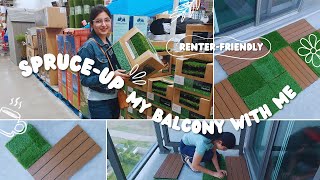 Balcony Makeover  Renter friendly Balcony Ideas  DIY Balcony Decoration sanyagulatisaxena [upl. by Karney]