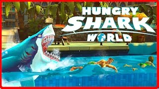 HUNGRY SHARK WORLD vs HUNGRY SHARK EVO  New Megalodon VS Old Megalodon Gameplay [upl. by Agustin]