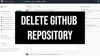 How to Delete a Repository in GitHub 2022 [upl. by Tamah]