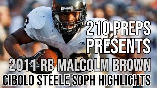 RB Malcolm Brown 28 SIGNED LOI TO TEXAS Cibolo Steele HS SOPH HL [upl. by Yelyak937]