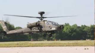 AH64 Army Attack Helicopter startuptakoff and low pass [upl. by Jorie]