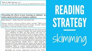 Reading Strategy Skimming [upl. by Nyladnar]