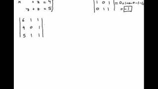 Sistema de ecuaciones 3x3 resuelto por cramer [upl. by Fisoi]