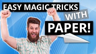 Easy Magic Tricks With Paper Anyone Can Do  Paper Magic Tricks  Sawing in Half amp More [upl. by Ingraham]