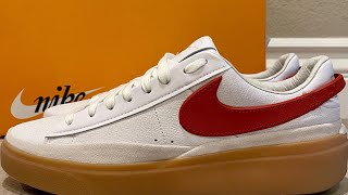 NIKE BLAZER PHANTOM LOW White  University Red [upl. by Notwal]