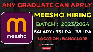 Meesho Internship amp Job Openings  Freshers Eligible Apply Now [upl. by Aniad]