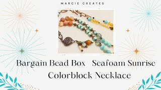 Color block necklace using Bargain Bead Box Seafoam Sunset [upl. by Gilba]