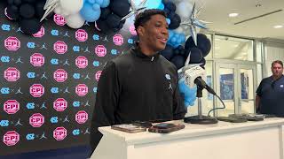 UNC Football Jacolby Criswell PostPitt Interview [upl. by Danas]