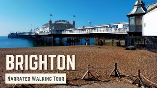 BRIGHTON  4K Narrated Walking Tour  Lets Walk 2021 [upl. by Ssitruc]