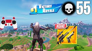 55 Elimination Solo Vs Squads Gameplay Wins Fortnite Chapter 5 PS4 Controller [upl. by Cathrin]