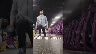 dumbbell lunges  walking lunges using 15lb dumbbell  light weight exercise legdayworkout newsong [upl. by Neret]