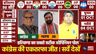 Haryana Assembly Election 2024  Haryana Opinion Poll 2024  BJP  INC  Neeraj Srivastava Analysis [upl. by Fevre911]