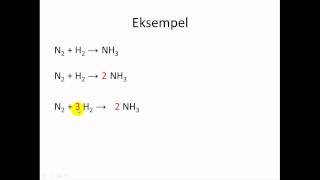 Afstemning af reaktionsskemaer [upl. by Meares]