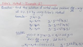 Eulers method  eulers method in Numerical method [upl. by Baniez]