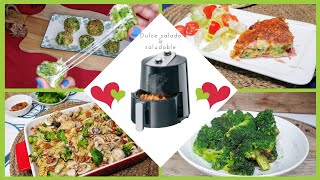 5 RECETAS con BRÓCOLI en AIRFRYER  Recetas SALUDABLES para tu MENÚ SEMANAL [upl. by Vic]