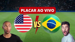 Placar Ao Vivo Estados Unidos x Brasil  futebolaovivo [upl. by Collayer]