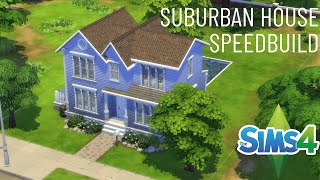 Blue Suburban Speedbuild in the Sims 4 No CC [upl. by Romaine992]