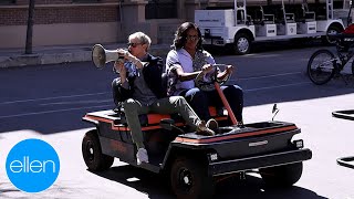 Michelle Obama and Ellen Drive Around the Warner Bros Lot [upl. by Attemaj]