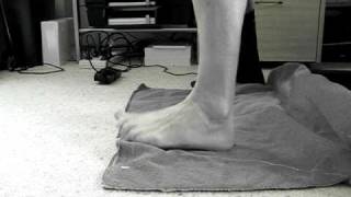 Ankle Rehab  Towel scrunch with toes [upl. by Lekcim]