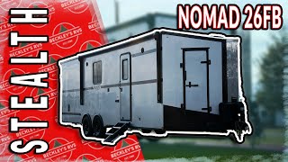 A WEDGE Toy Hauler 2022 Stealth Trailers Nomad 26FB Virtual Tour  Beckleys RVs [upl. by Forlini]