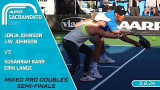 2024 APP Sacramento Open I JohnsonJohnson vs BarrLange  Mixed Pro Doubles [upl. by Yolande]