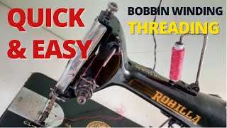 How To Wind amp Load the Bobbin amp Thread the Sewing Machine  Operate Sewing Machine  Stitching Mall [upl. by Dlared]